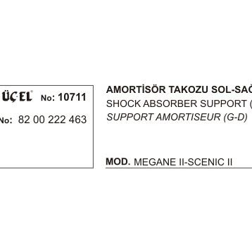Üçel 10711 Renault Modus Amortisör Takozu