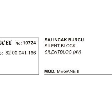 Üçel 10724 Renault Megane Salıncak Burcu