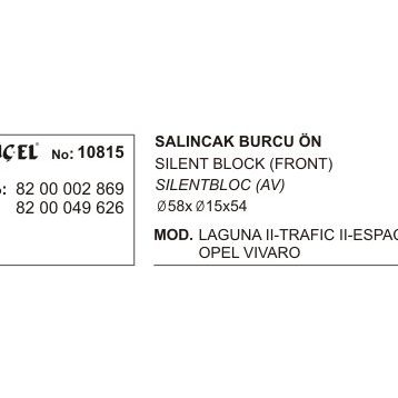 Üçel 10815 Renault Laguna Ön Salıncak Burcu