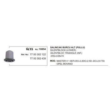 Üçel 10854 Renault Master Alt Salıncak Burcu