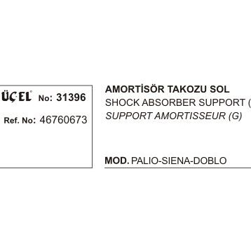 Üçel 31396 Fiat Albea Palio Siena Doblo Sol Amortisör Takozu