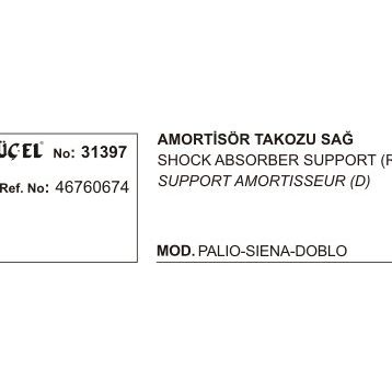 Üçel 31397 Fiat Albea Palio Siena Doblo Sağ Amortisör Takozu