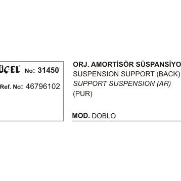 Üçel 31450 Fiat Doblo Arka Amortisör Takozu