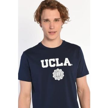 Ucla Lacivert Gayley Bisiklet Yaka Baskılı Erkek T-shirt