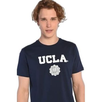 Ucla Lacivert Gayley Bisiklet Yaka Baskılı Erkek T-shirt