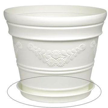 Üçsan Antik 12 lt Beyaz Saksı Tabağı