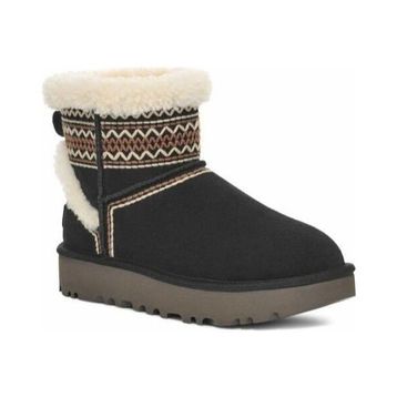 UGG Classic Mini Atherson 1158281-BLK Siyah Kadın Bot