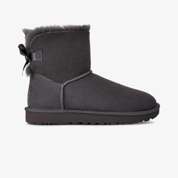 UGG Mini Bailey Bow II 1016501-OBS Obsidian Gri Kadın Bot
