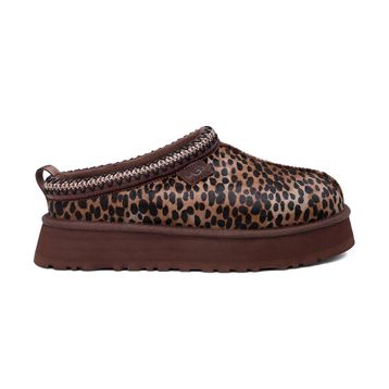 UGG Tazz Caspian 1178430-BCDR Leopar Desenli Kahverengi Kadın Terlik
