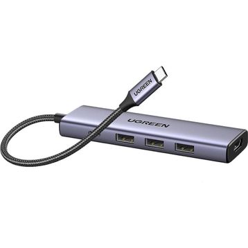 Ugreen 100W Type-C to 4K 30 HZ HDMI 3 USB 3.0 PD Güç Girişi Çoklayıcı Hub Adaptör