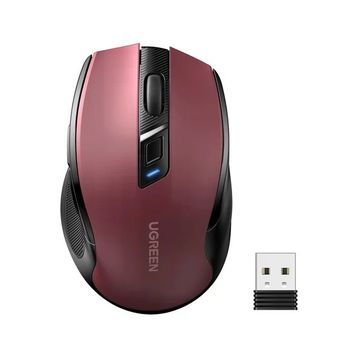 Ugreen 25752 Ergonomik Kırmızı Optik Sessiz Kablosuz Mouse