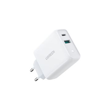 Ugreen 38W Çift Portlu USB-A ve Type-C PD QC Beyaz Hızlı Şarj Cihazı