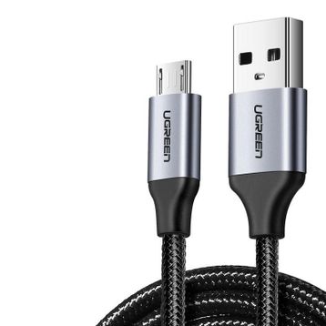 Ugreen 60151 Beyaz 1 mt Micro USB Örgülü Data ve Şarj Kablosu