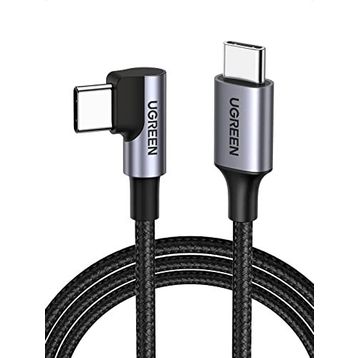 Ugreen ACBUGN50123A 1 m 3.0 A, 60 W USB-C & USB-C, 90 Derece Şarj ve Data Kablosu