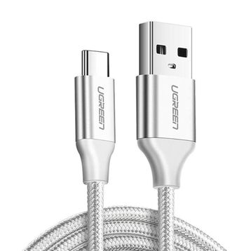 Ugreen Beyaz 2 m Örgülü USB Type-C Şarj ve Data Kablosu