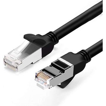 Ugreen Cat 6 Siyah 1 m Saf Bakır Metal Konnektör Ethernet Kablosu