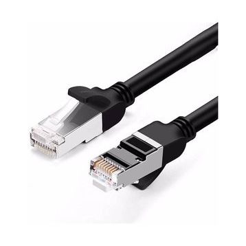 Ugreen Cat 6 Siyah 1 m Saf Bakır Metal Konnektör Ethernet Kablosu