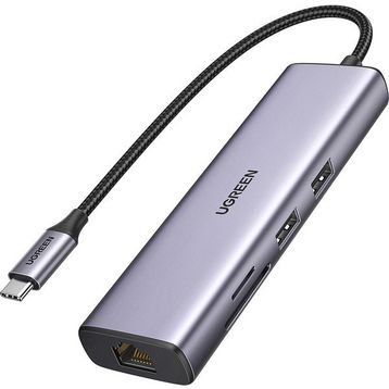 Ugreen HDMI 1000Mbps Gigabit Ethernet Kart Okuyucu USB Çoklayıcı Hub Adaptör