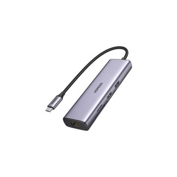 Ugreen HDMI 1000Mbps Gigabit Ethernet Kart Okuyucu USB Çoklayıcı Hub Adaptör