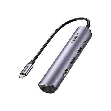 Ugreen LAN USB C Hub HDMI Ethernet USB C Dock Mit 4K HDMI RJ45 100 W PD 2 USB 3.0 uyumlu iPad Pro Air Surface Pro Surface Go MacBook Pro USB C Adaptörü