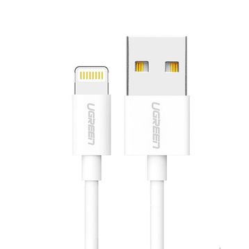 Ugreen MFI Beyaz 100 cm Lightning iPhone Şarj Kablosu