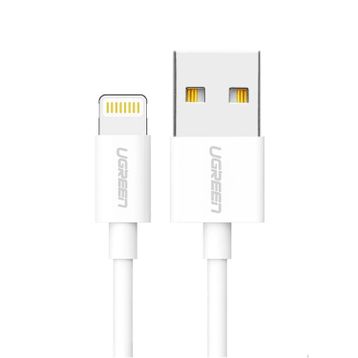Ugreen MFI Beyaz 100 cm Lightning iPhone Şarj Kablosu