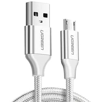 Ugreen Örgülü 50 cm Siyah Micro-USB & USB-A Data ve Şarj Kablosu