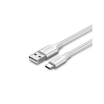 Ugreen Örgülü Beyaz 25 cm USB Type-C Şarj ve Data Kablosu