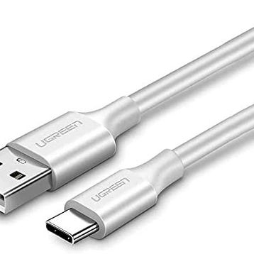 Ugreen Örgülü Beyaz 25 cm USB Type-C Şarj ve Data Kablosu