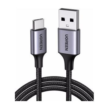 Ugreen Örgülü Siyah 50 cm USB Type-C Şarj ve Data Kablosu