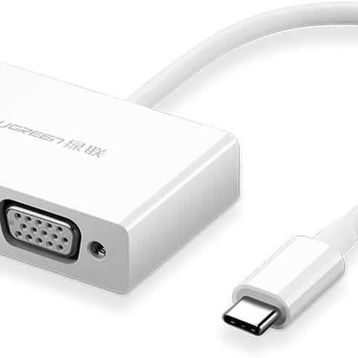 Ugreen Type-C HDMI VGA Beyaz Adaptör