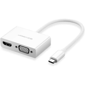 Ugreen Type-C HDMI VGA Beyaz Adaptör