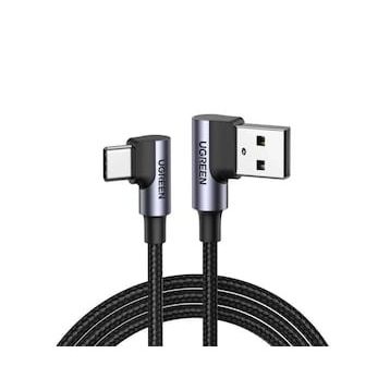 Ugreen USB to Type-C 2 m 90 Derece Şarj ve Data Kablosu