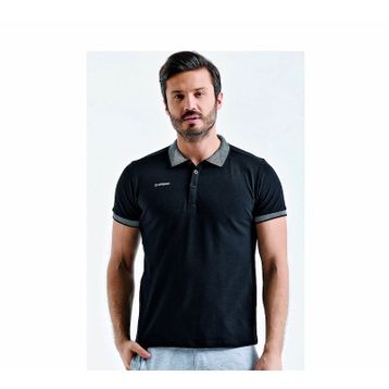 Uhlsport 3201131-20.002 Siyah Polo Yaka Pamuk Slınce M Erkek T-Shirt