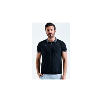 Uhlsport 3201131-20.002 Siyah Polo Yaka Pamuk Slınce M Erkek T-Shirt