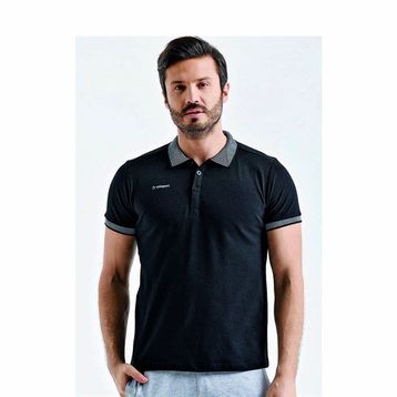 Uhlsport 3201131-20.002 Siyah Polo Yaka Pamuk Slınce M Erkek T-Shirt