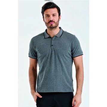 Uhlsport 3201131-22.524 Antrasit Melanj Polo Yaka Pamuk Slınce M Erkek T-Shirt