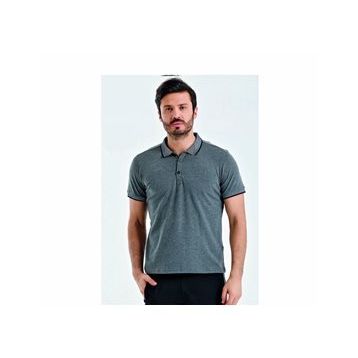Uhlsport 3201131-22.524 Antrasit Melanj Polo Yaka Pamuk Slınce M Erkek T-Shirt