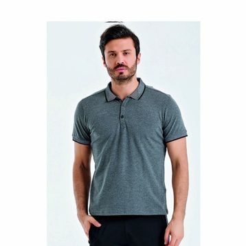 Uhlsport 3201131-22.524 Antrasit Melanj Polo Yaka Pamuk Slınce M Erkek T-Shirt