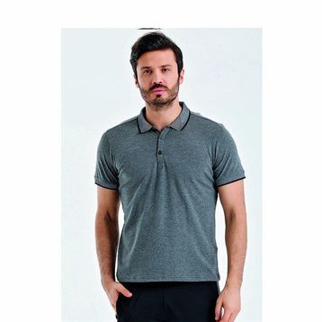 Uhlsport 3201131-22.524 Antrasit Melanj Polo Yaka Pamuk Slınce M Erkek T-Shirt