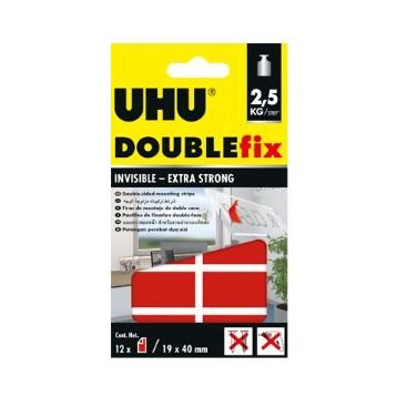 Uhu UHU45515 Doublefix Şeffaf Güçlü Montaj Şeridi