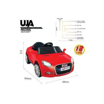 UJ Toys UJA Uzaktan Kumandalı Audi Kırmızı Akülü Araba