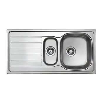 Ukinox Hypnos 100 Dekorlu Sol Çelik Eviye