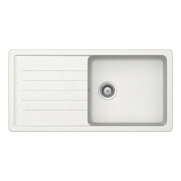 Ukinox Valente D-100 L Beyaz Granit Eviye