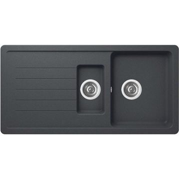 Ukinox Valente D-150 L Siyah Granit Eviye