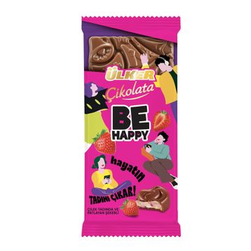 Ülker 88 gr Be Happy Çilek Tadında Çikolata