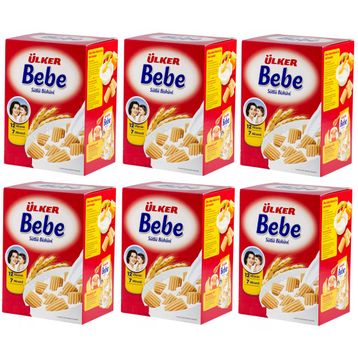 Ülker Bebe 12 Vitamin 7 Mineral 6x800 gr Sütlü Bebek Bisküvisi