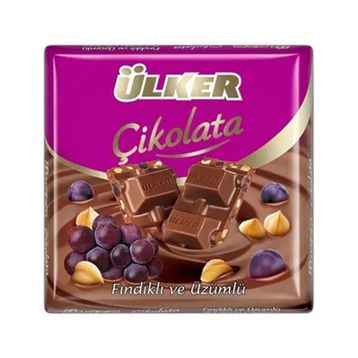 Ülker Kare 60 gr Üzümlü Fındıklı Çikolata