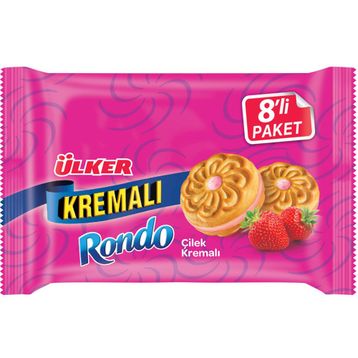 Ülker Rondo 61 gr Kremalı Çilekli Bisküvi