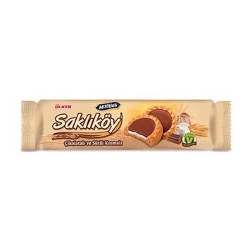 Ülker Saklıköy Sütlü ve Çikolatalı Kremalı 100 gr Bisküvi